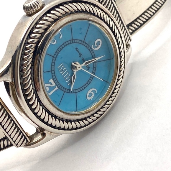 Ecclissi Sterling Silver 925 Turquoise Tone Watch - Picture 11 of 14